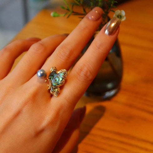 Butterfly Akoya Mother of Pearls Mabe Ring - House Of Pearls